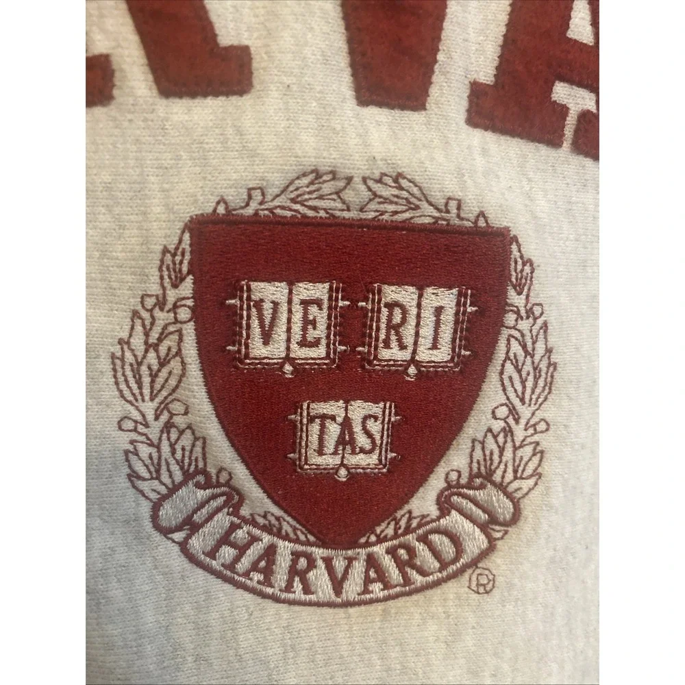 Vtg Champion Reverse Weave 90's Harvard Embroidered Crop Sweatshirt Size Small - Picture 5 of 10